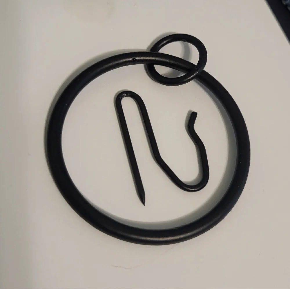 West Elm Double Ring Curtain Rings Dark Bronze Large, 6 Count NIB